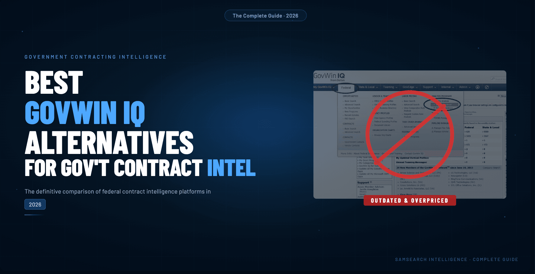 Cover Image for Top 10 GovWin Alternatives for Government Contractors (Complete 2025-2026 Guide)