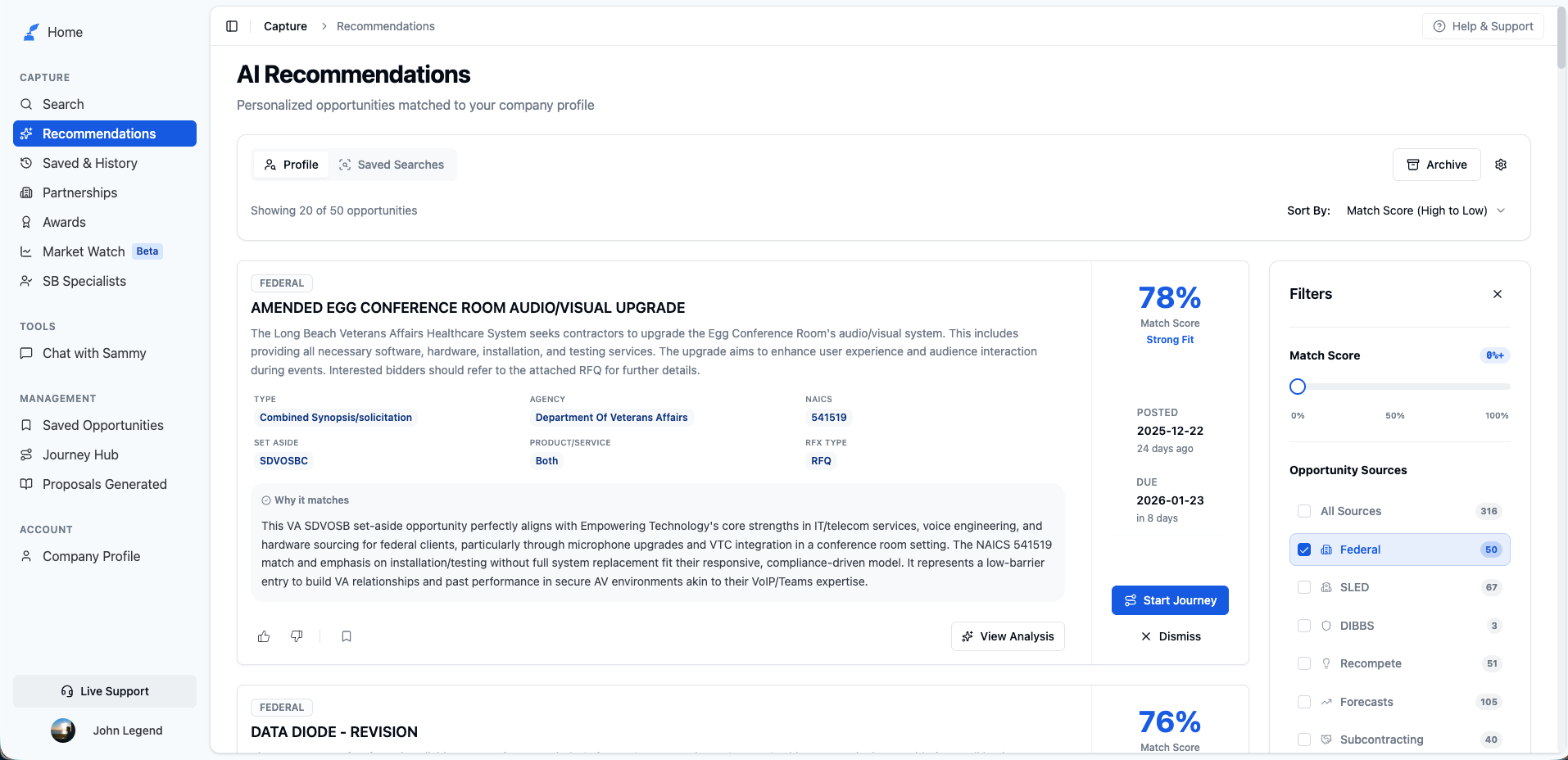AI Recommendations System